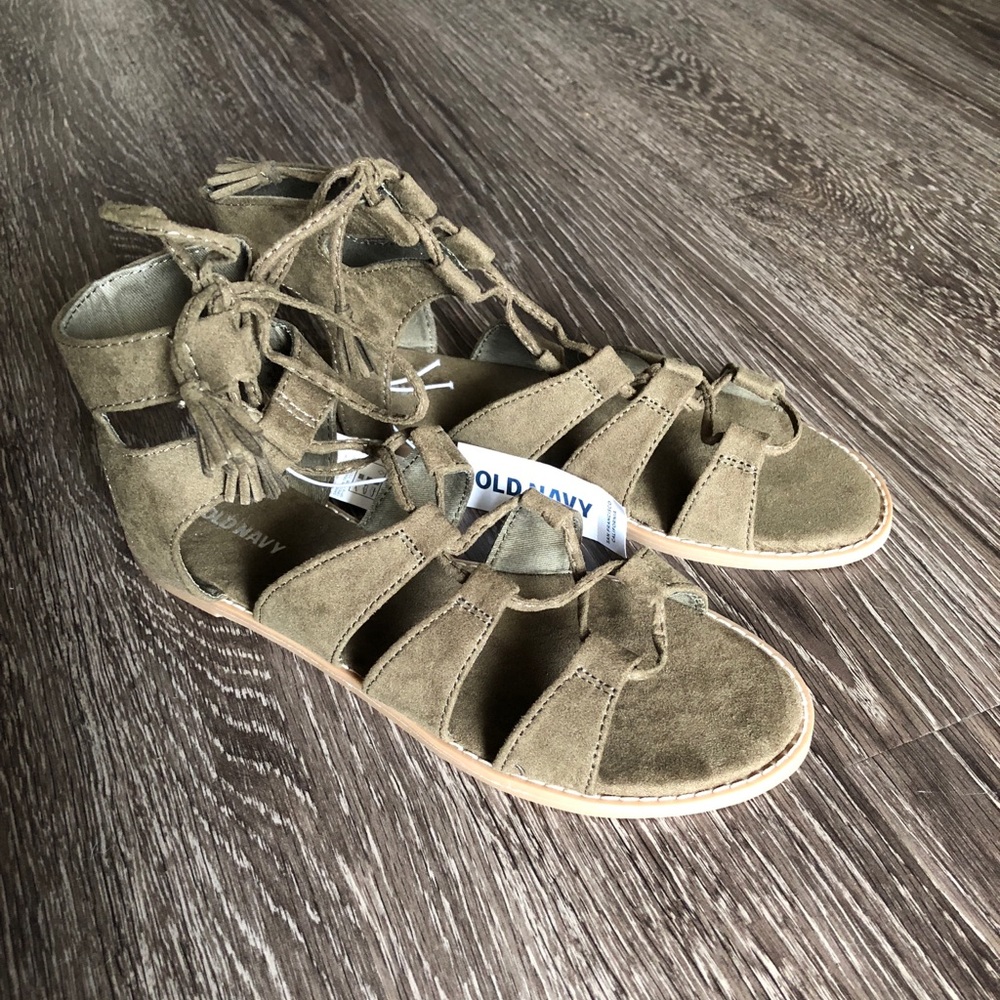 Olive green sandals
